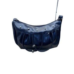 Chuns Fashion Purse Navy Pleats Dangles Silver Accents